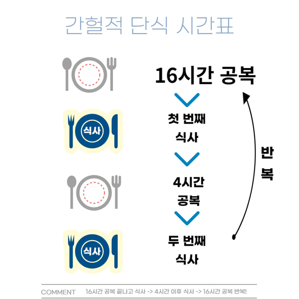 간헐적단식 16:8 방법