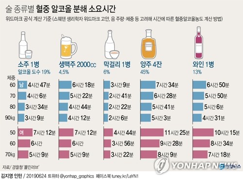 알코올 분해 시간